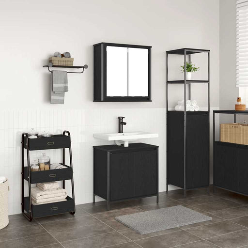 Set de mobilier de baie din 2 piese din lemn de stejar negru - WALTI WALTI