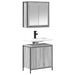 Set mobilier de baie, 2 piese, gri sonoma, lemn prelucrat - WALTI WALTI