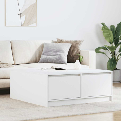 Masuta de cafea cu sertare alb 100x100x40 cm - WALTI WALTI