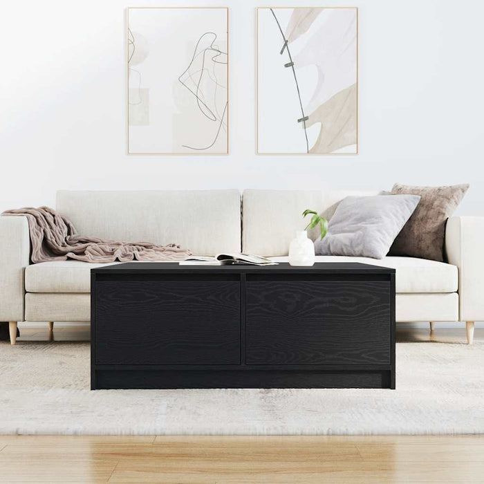 Masuta de cafea cu sertare Stejar negru 100x100x40 cm - WALTI WALTI