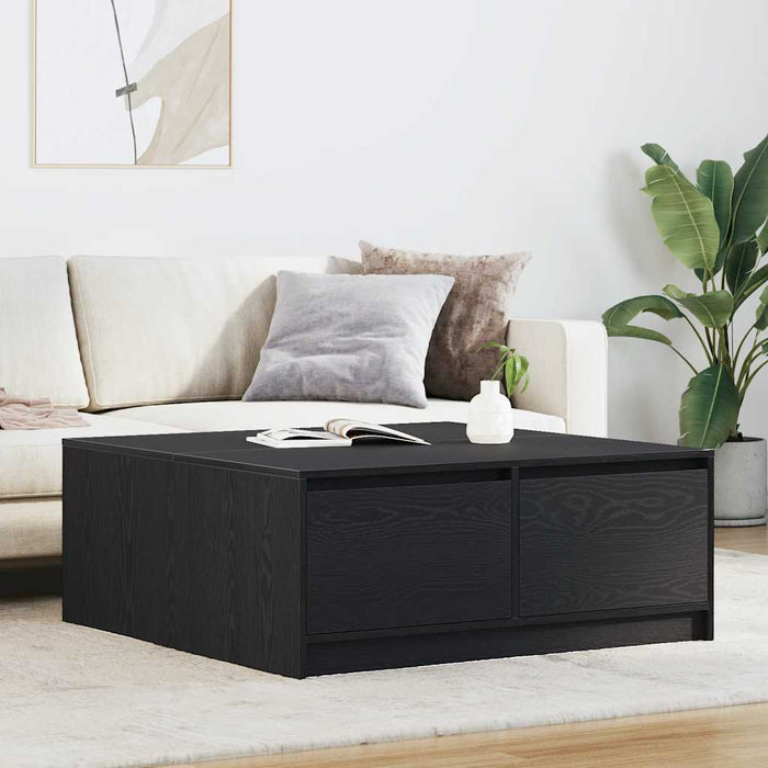 Masuta de cafea cu sertare Stejar negru 100x100x40 cm - WALTI WALTI