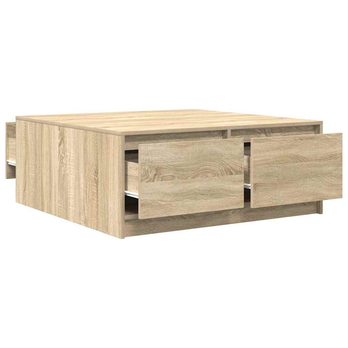 Masuta de cafea cu sertare Stejar Sonoma 100x100x40 cm - WALTI WALTI