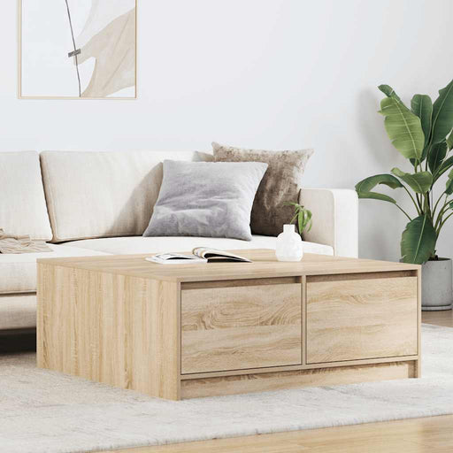Masuta de cafea cu sertare Stejar Sonoma 100x100x40 cm - WALTI WALTI