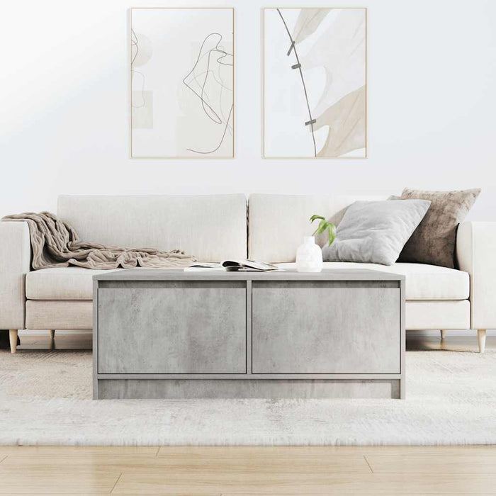 Masuta de cafea cu sertare Gri beton 100x100x40 cm - WALTI WALTI