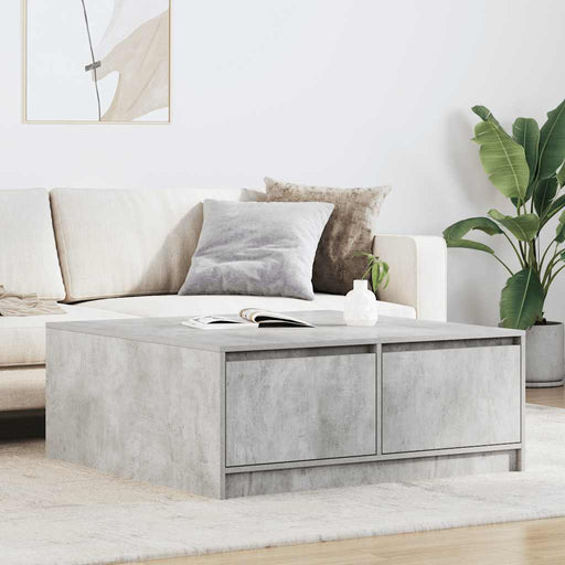 Masuta de cafea cu sertare Gri beton 100x100x40 cm - WALTI WALTI