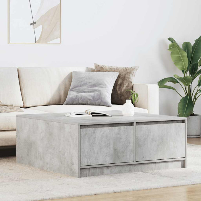 Masuta de cafea cu sertare Gri beton 100x100x40 cm - WALTI WALTI