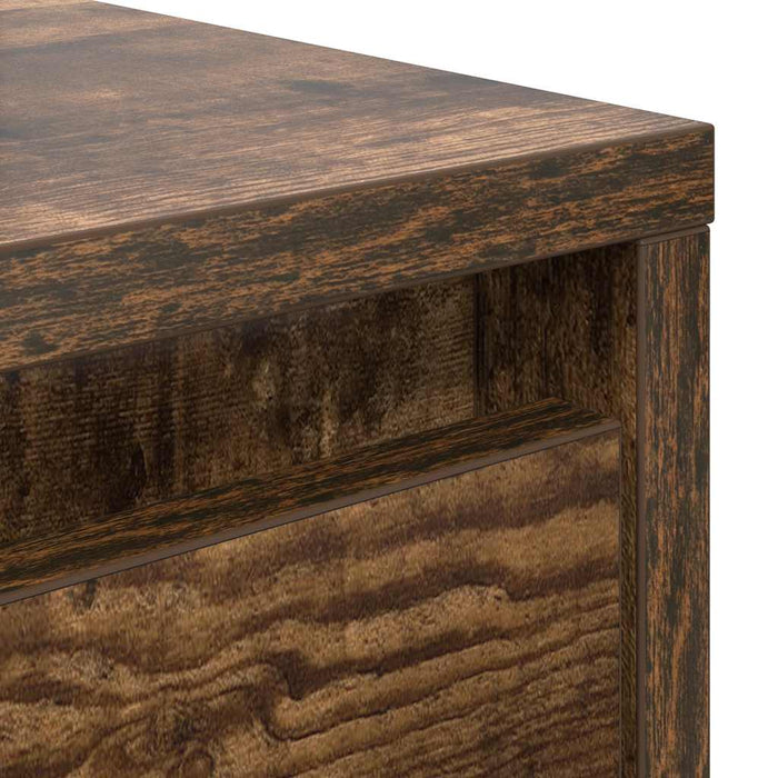 Masuta de cafea cu sertare Stejar afumat 100x100x40 cm - WALTI WALTI