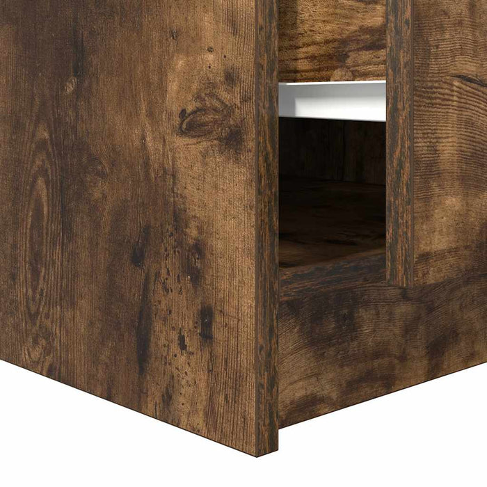 Masuta de cafea cu sertare Stejar afumat 100x100x40 cm - WALTI WALTI