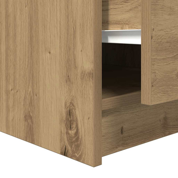 Masuta de cafea cu sertare Artisan Stejar 100x100x40 cm WALTI