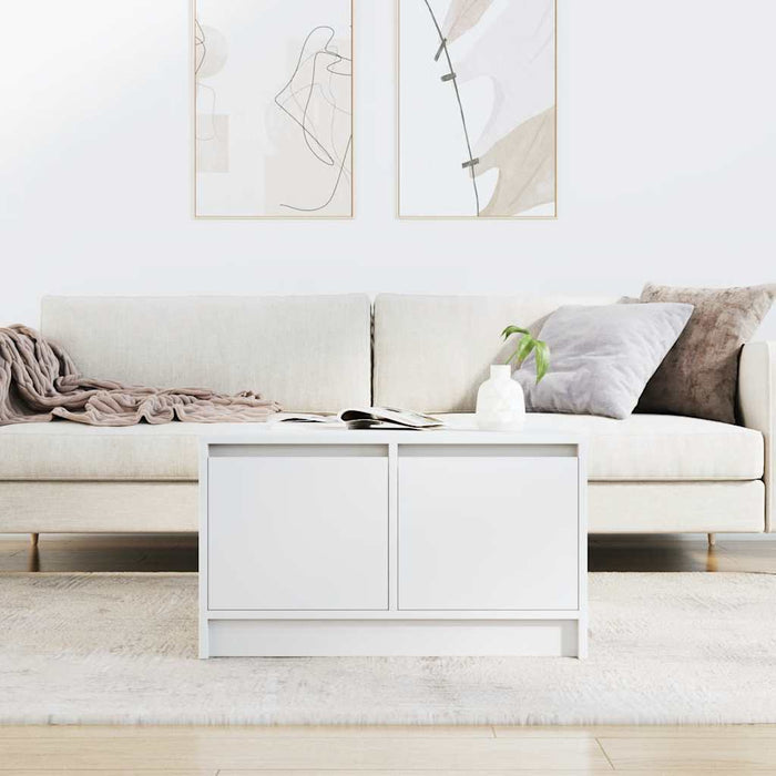 Masuta de cafea cu sertare alb 70,5x70x40 cm - WALTI WALTI