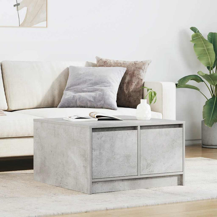 Masuta de cafea cu sertare Gri beton 70,5x70x40 cm - WALTI WALTI