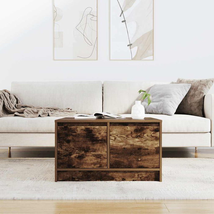 Masuta de cafea cu sertare Stejar afumat 70,5x70x40 cm - WALTI WALTI