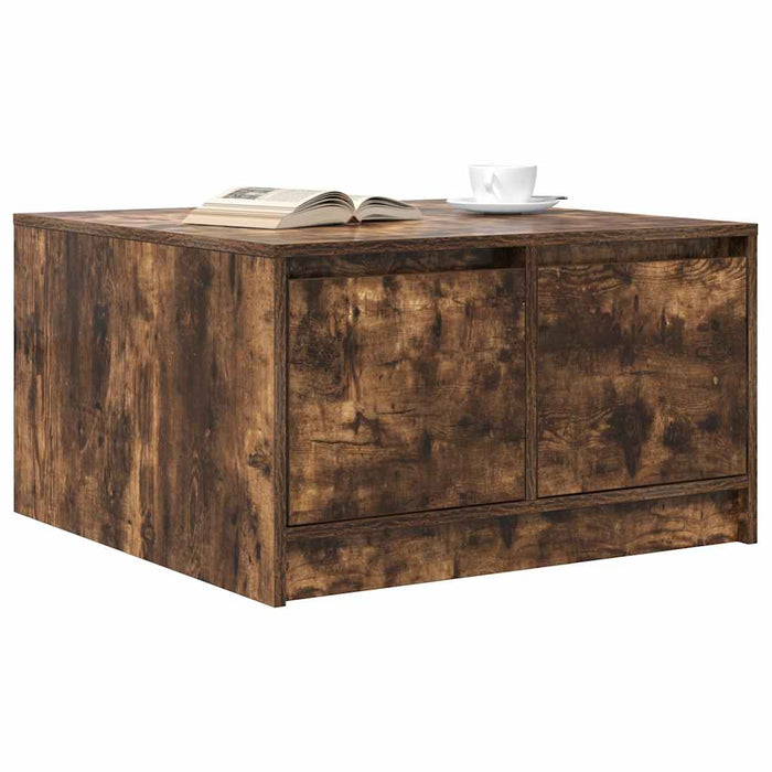 Masuta de cafea cu sertare Stejar afumat 70,5x70x40 cm - WALTI WALTI