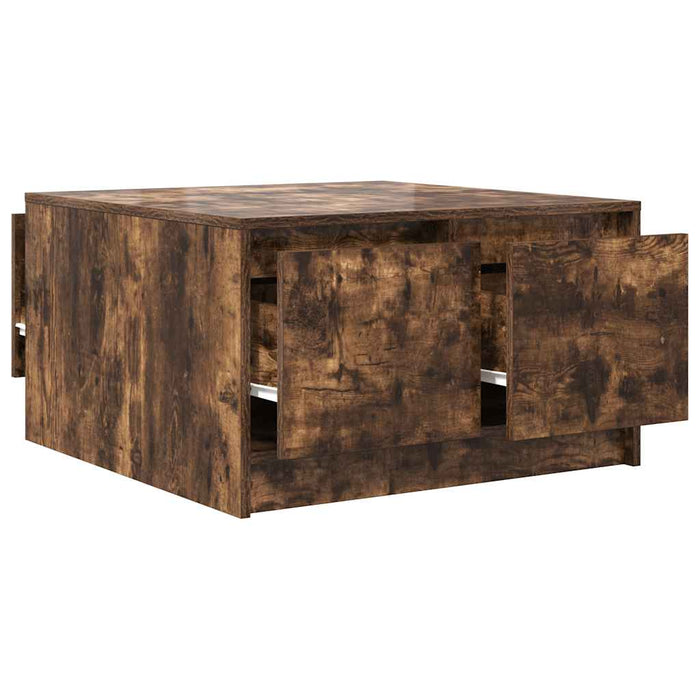 Masuta de cafea cu sertare Stejar afumat 70,5x70x40 cm - WALTI WALTI