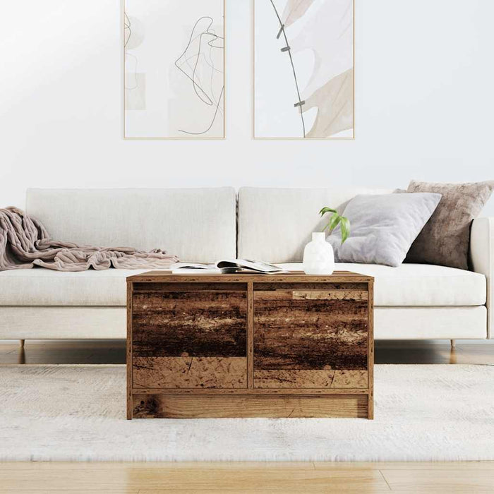 Masuta de cafea cu sertare din lemn vechi 70,5x70x40 cm - WALTI WALTI