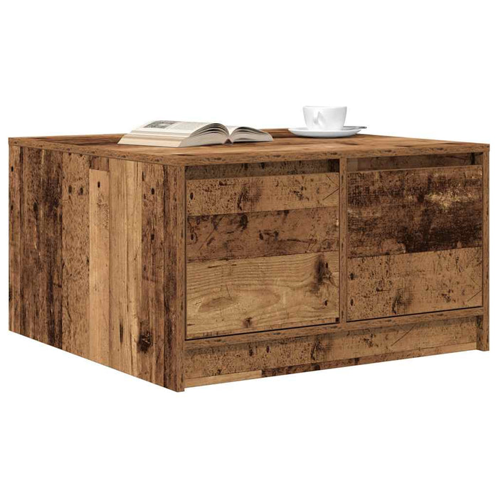 Masuta de cafea cu sertare din lemn vechi 70,5x70x40 cm - WALTI WALTI