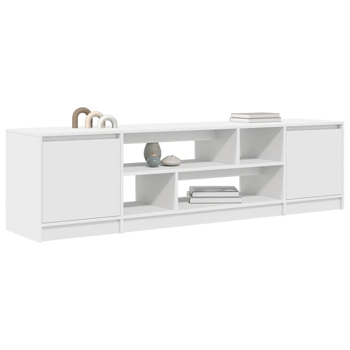 Dulap TV alb 188,5x41x50 cm lemn prelucrat - WALTI WALTI