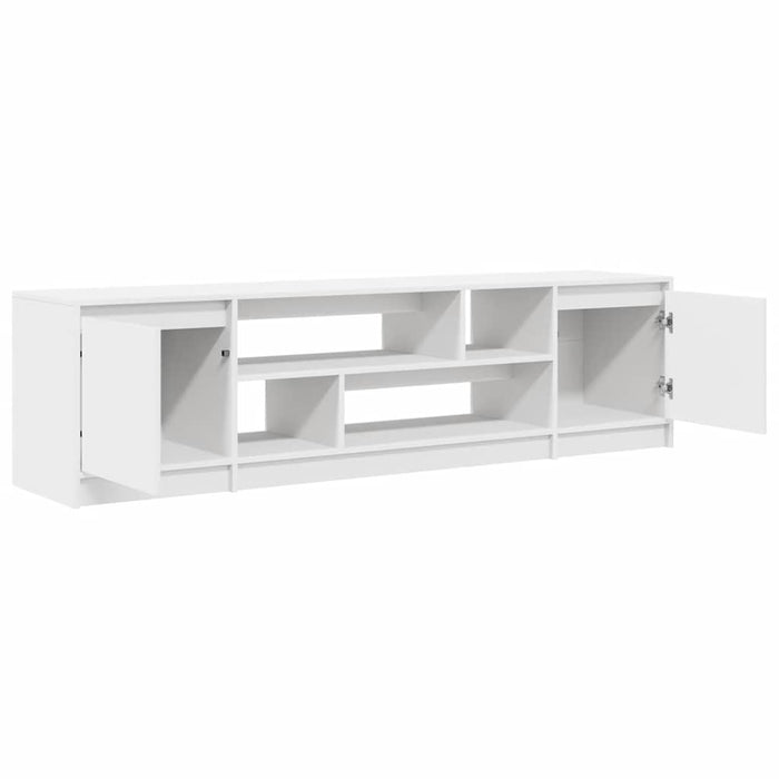 Dulap TV alb 188,5x41x50 cm lemn prelucrat - WALTI WALTI