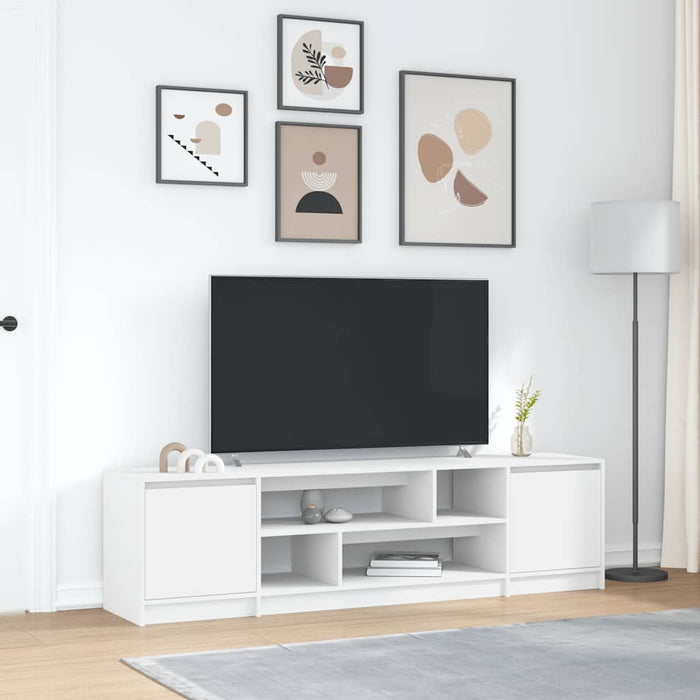 Dulap TV alb 188,5x41x50 cm lemn prelucrat - WALTI WALTI