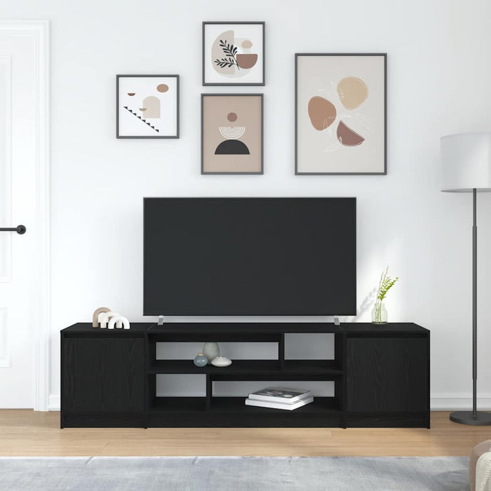 Dulap TV Stejar Negru 188,5x41x50 cm Lemn prelucrat - WALTI WALTI