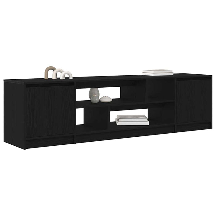Dulap TV Stejar Negru 188,5x41x50 cm Lemn prelucrat - WALTI WALTI