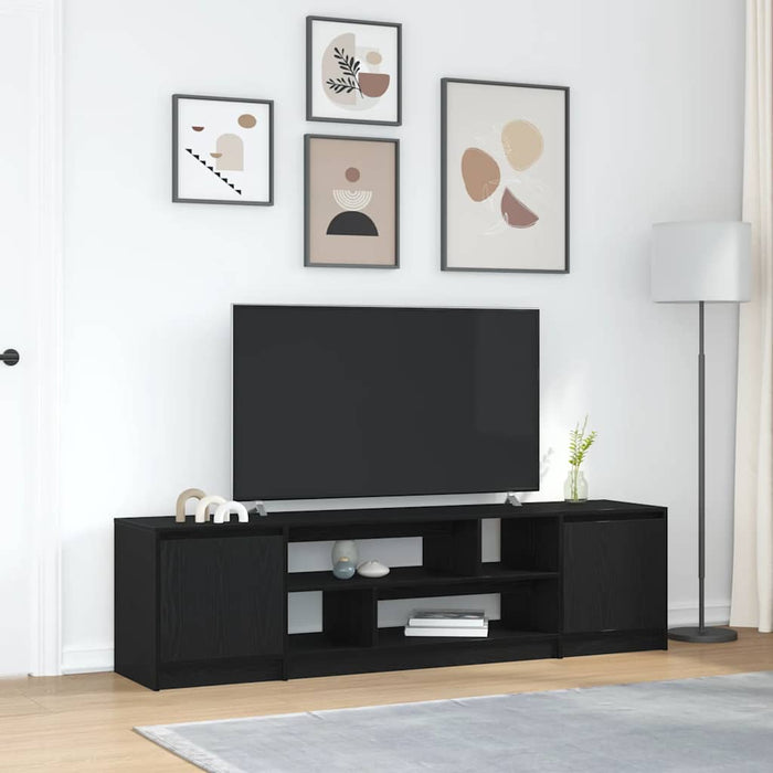 Dulap TV Stejar Negru 188,5x41x50 cm Lemn prelucrat - WALTI WALTI