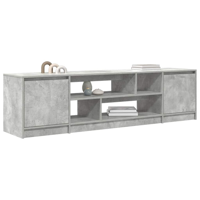 Comodă TV, gri beton, 188,5x41x50 cm, lemn prelucrat - WALTI WALTI