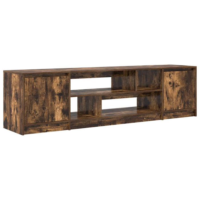 Comodă TV, stejar fumuriu 188,5x41x50 cm lemn compozit - WALTI WALTI