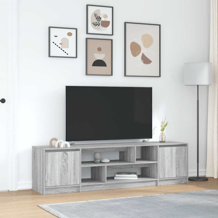 Comodă TV, gri sonoma, 188,5x41x50 cm, lemn prelucrat - WALTI WALTI