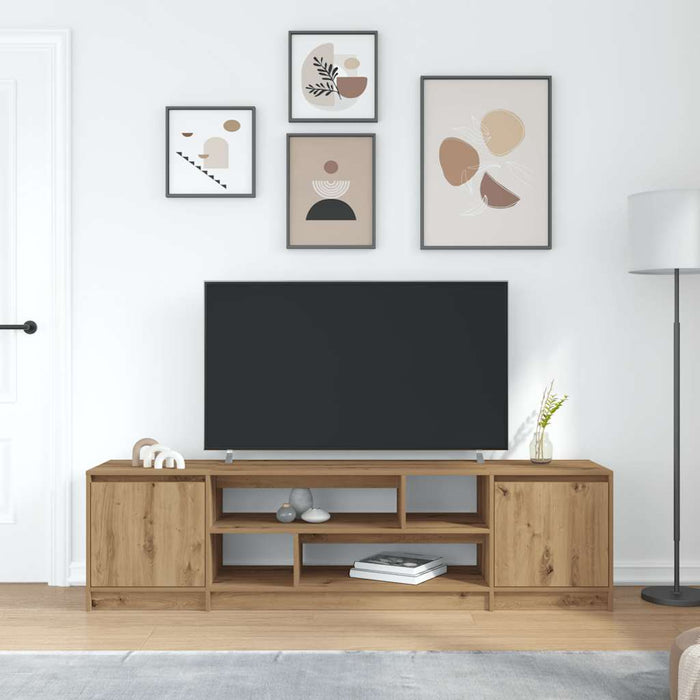Dulap TV, stejar artizanal, 188,5x41x50 cm, lemn prelucrat - WALTI WALTI