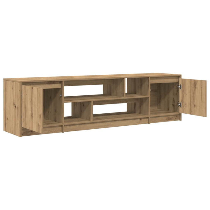 Dulap TV, stejar artizanal, 188,5x41x50 cm, lemn prelucrat - WALTI WALTI