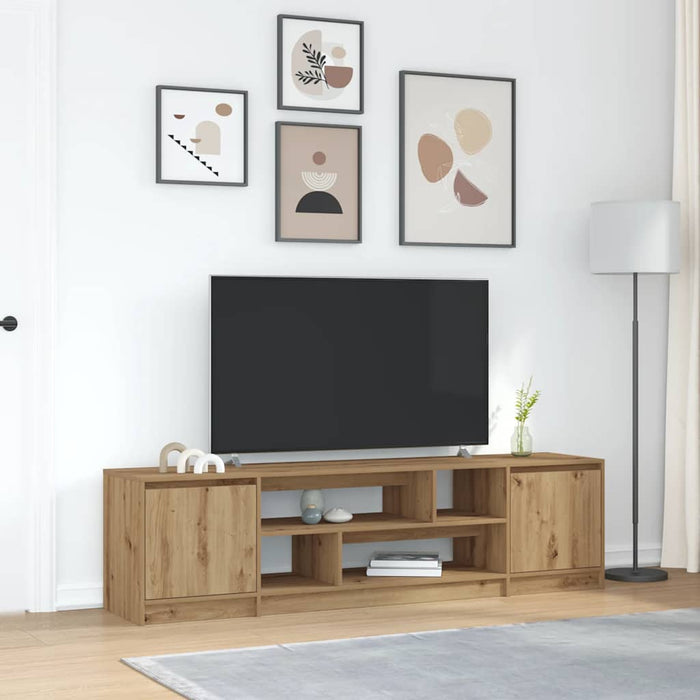 Dulap TV, stejar artizanal, 188,5x41x50 cm, lemn prelucrat - WALTI WALTI
