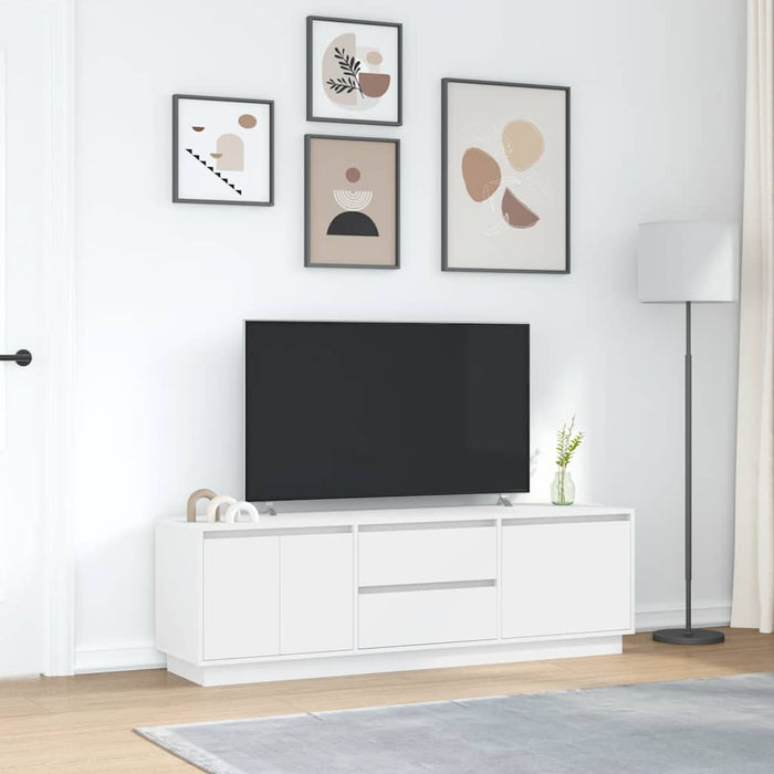 Dulap TV cu lumini LED alb 160,5x41x50 cm - WALTI WALTI