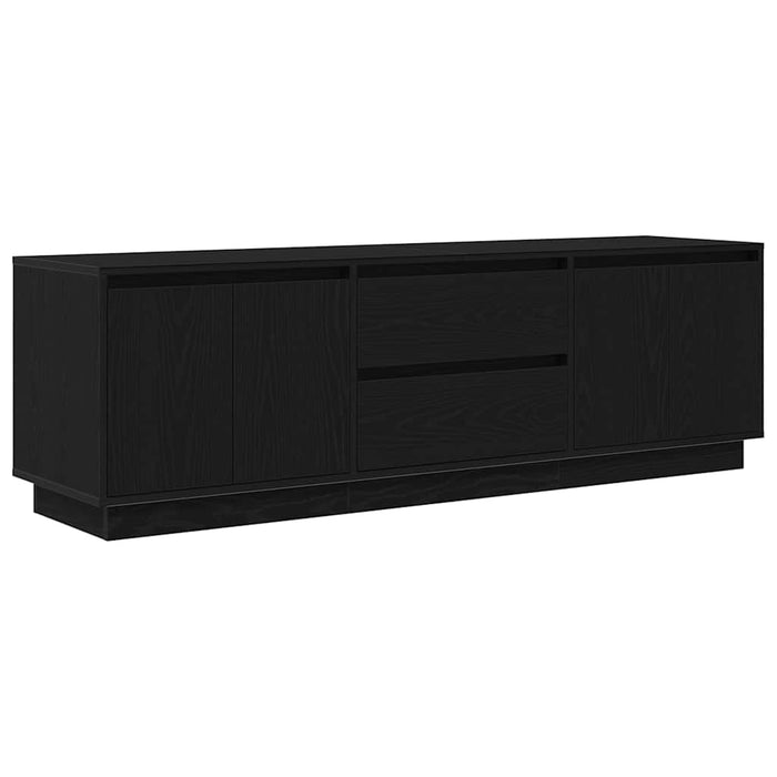 Dulap TV cu lumini LED Stejar negru 160,5x41x50 cm - WALTI WALTI