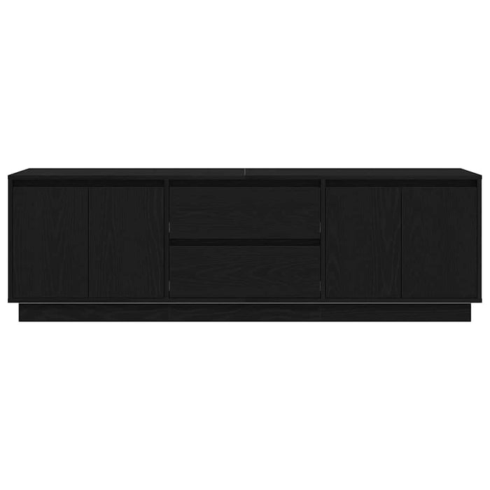 Dulap TV cu lumini LED Stejar negru 160,5x41x50 cm - WALTI WALTI