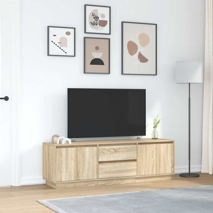 Dulap TV cu lumini LED Stejar Sonoma 160,5x41x50 cm - WALTI WALTI