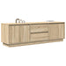 Dulap TV cu lumini LED Stejar Sonoma 160,5x41x50 cm - WALTI WALTI