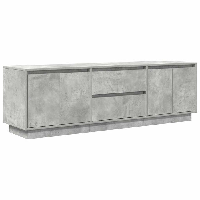 Dulap TV cu lumini LED Gri beton 160,5x41x50 cm - WALTI WALTI