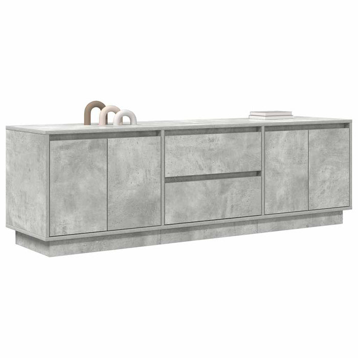 Dulap TV cu lumini LED Gri beton 160,5x41x50 cm - WALTI WALTI