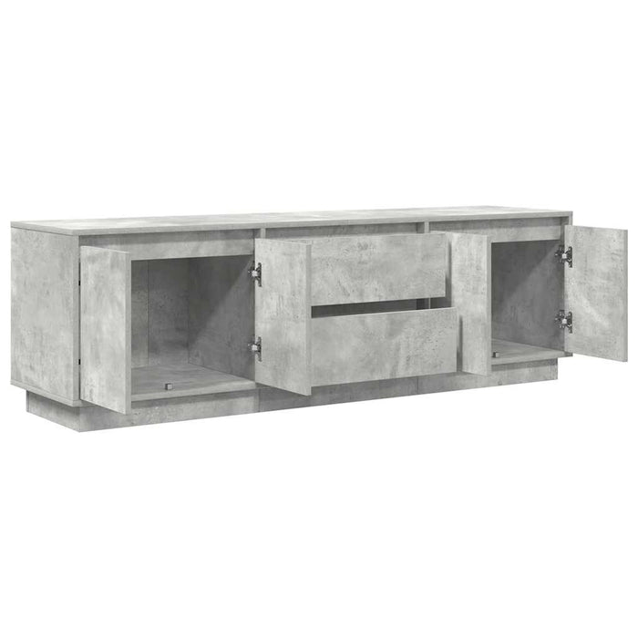 Dulap TV cu lumini LED Gri beton 160,5x41x50 cm - WALTI WALTI