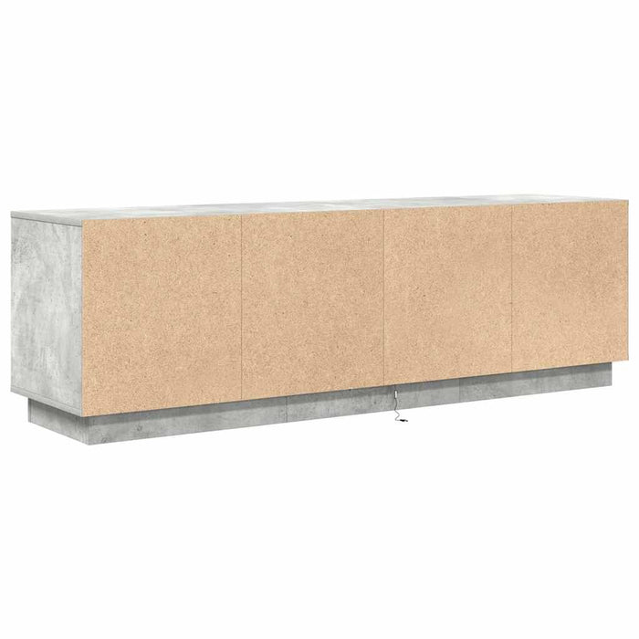 Dulap TV cu lumini LED Gri beton 160,5x41x50 cm - WALTI WALTI