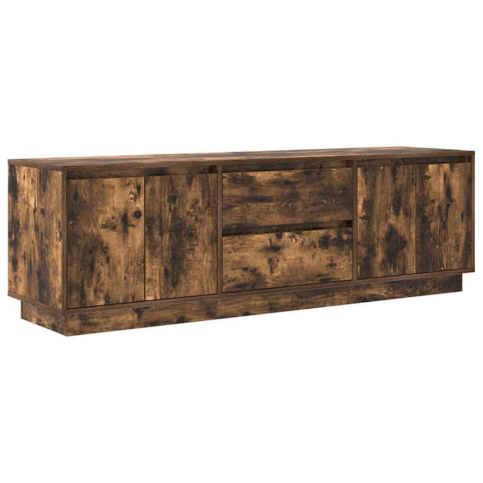 Dulap TV cu lumini LED Stejar afumat 160,5x41x50 cm - WALTI WALTI