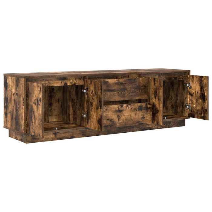 Dulap TV cu lumini LED Stejar afumat 160,5x41x50 cm - WALTI WALTI