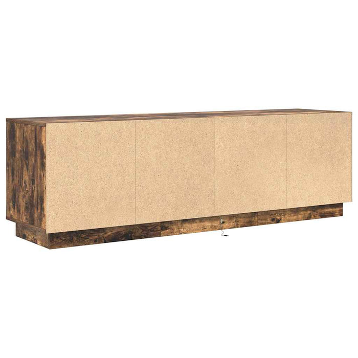 Dulap TV cu lumini LED Stejar afumat 160,5x41x50 cm - WALTI WALTI
