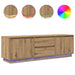 Dulap TV cu lumini LED Artisan Stejar 160,5x41x50 cm - WALTI WALTI