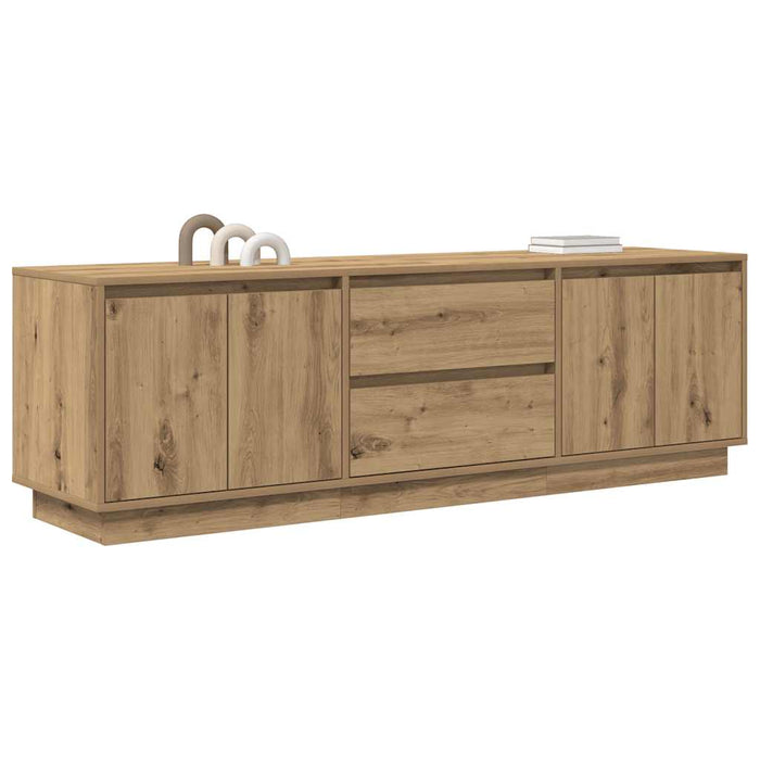 Dulap TV cu lumini LED Artisan Stejar 160,5x41x50 cm - WALTI WALTI