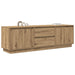 Dulap TV cu lumini LED Artisan Stejar 160,5x41x50 cm - WALTI WALTI