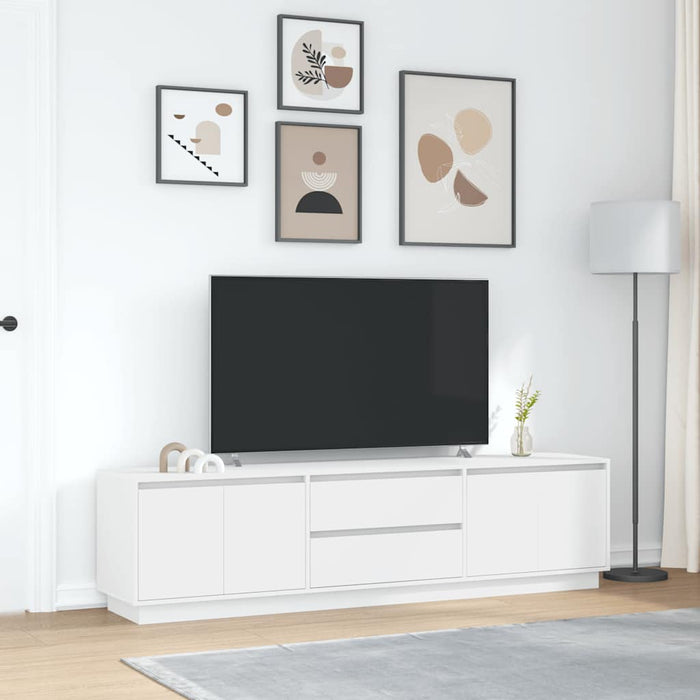 Dulap TV cu lumini LED alb 193,5x41x50 cm - WALTI WALTI