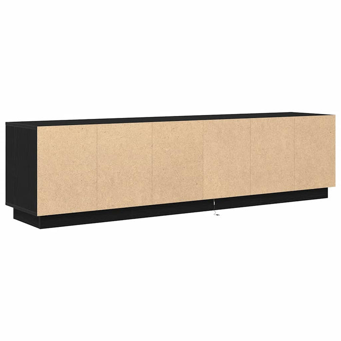 Dulap TV cu lumini LED Stejar negru 193,5x41x50 cm - WALTI WALTI