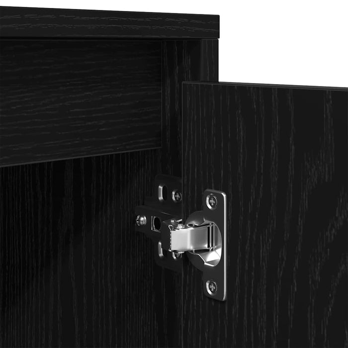 Dulap TV cu lumini LED Stejar negru 193,5x41x50 cm - WALTI WALTI